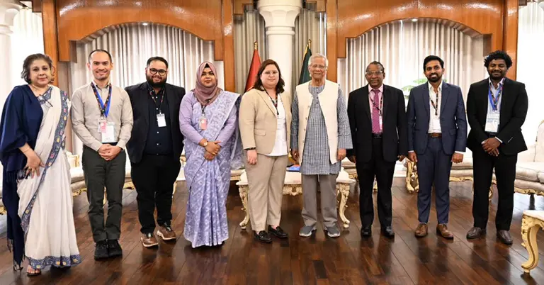 আনফ্রেলের নির্বাচনি পর্যবেক্ষক দলের সঙ্গে প্রধান উপদেষ্টা